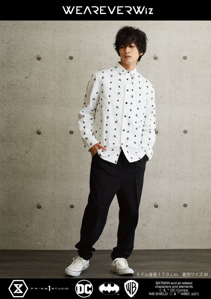 DC THE JOKER PATTERN VER. LONG SLEEVE SHIRT WHITE | アパレル
