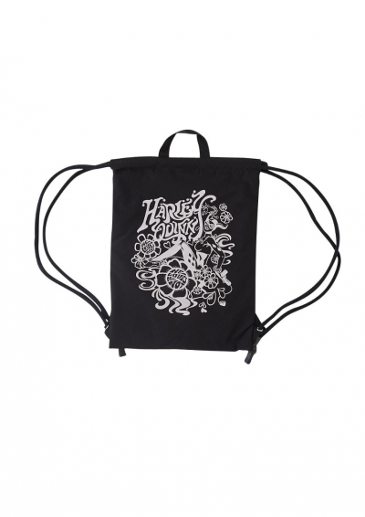 HARLEY QUINN DRAWSTRING BAG BLACK & WHITE