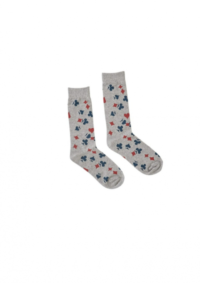 DC HQ IMAGE SOCKS GRAY