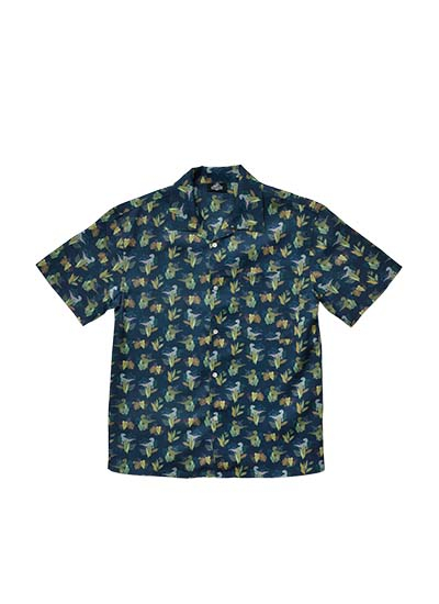 JURASSIC WORLD FRANCHISE DINOSAURS PATTERN HABITAT VER. SHIRT BLUE