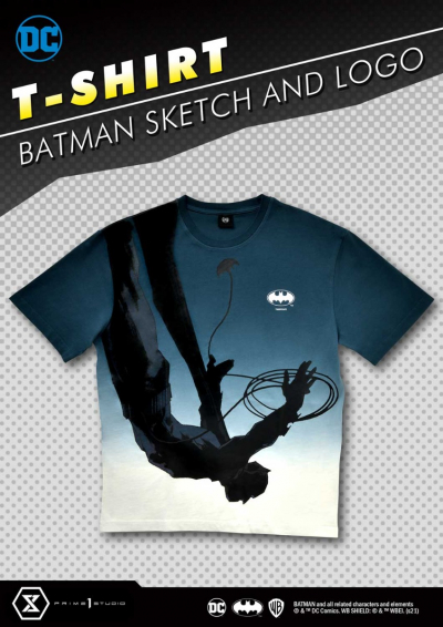 Batman (Comics) Sketch and Logo T-Shirt
