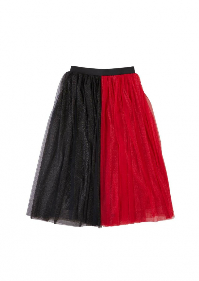 DC HARLEY QUINN LONG SKIRT RED ＆ BLACK