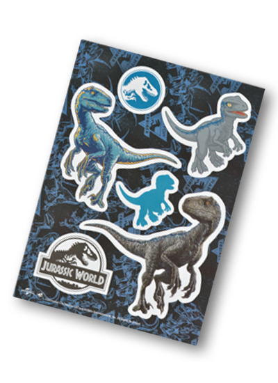 Jurassic World Blue Sticker Set