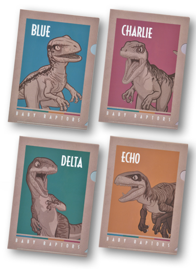 Jurassic World Raptor Sisters set Folder