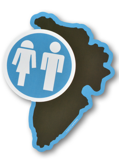 Jurassic World Toilet Sign Sticker