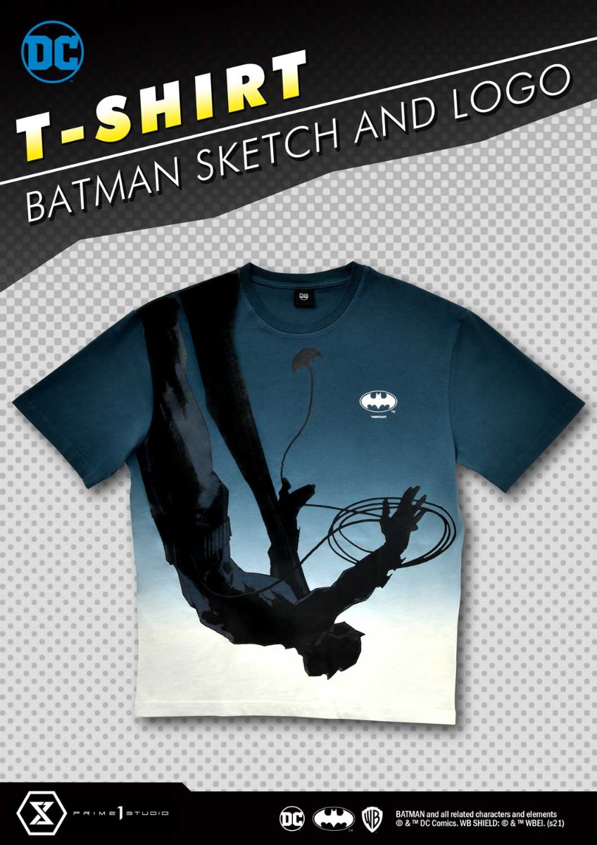 バットマン(コミック） スケッチ＆ロゴ T-シャツ